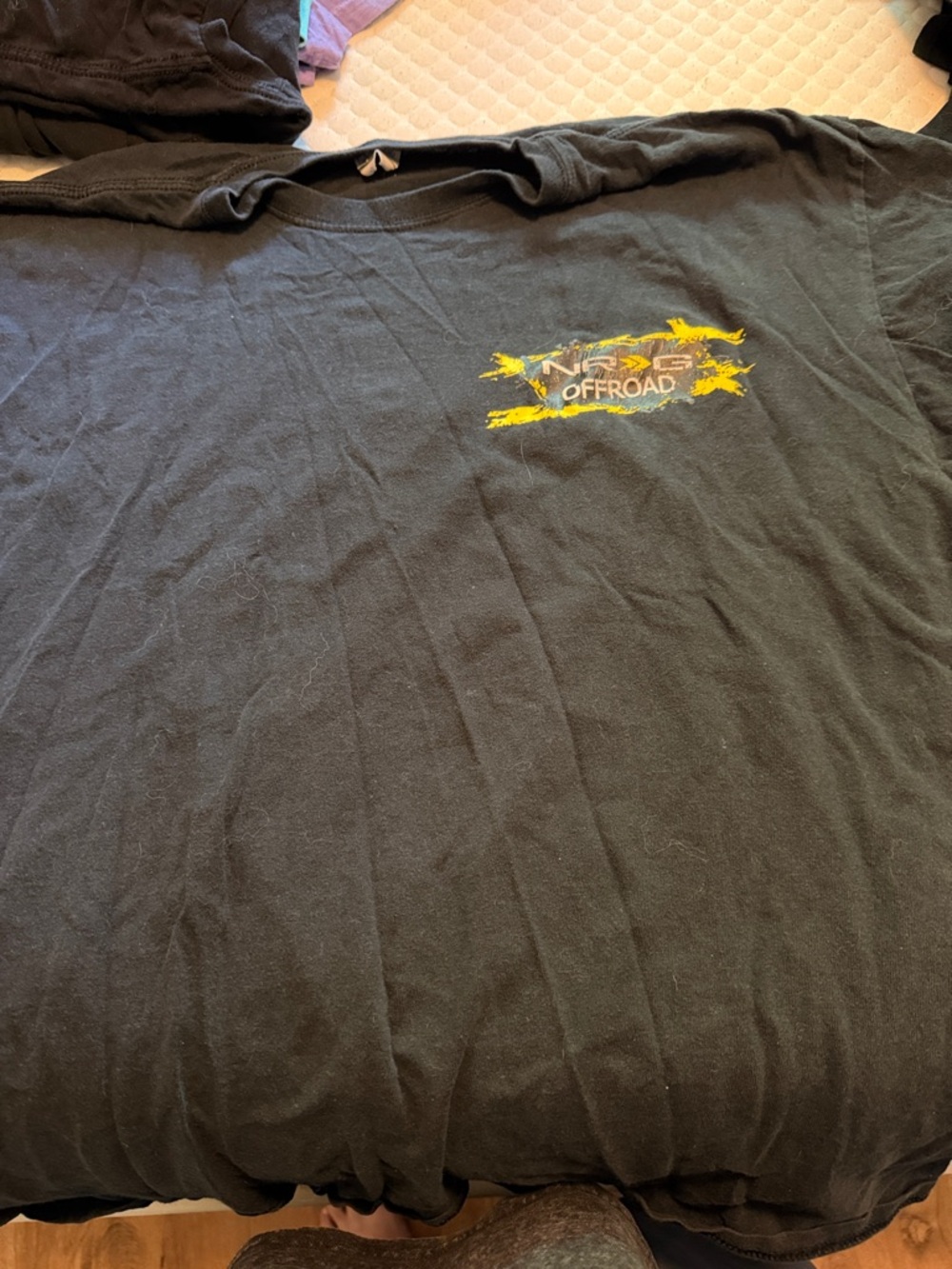 Port and Company Black Short Sleeve Tee with Yellow Offroad Graphic